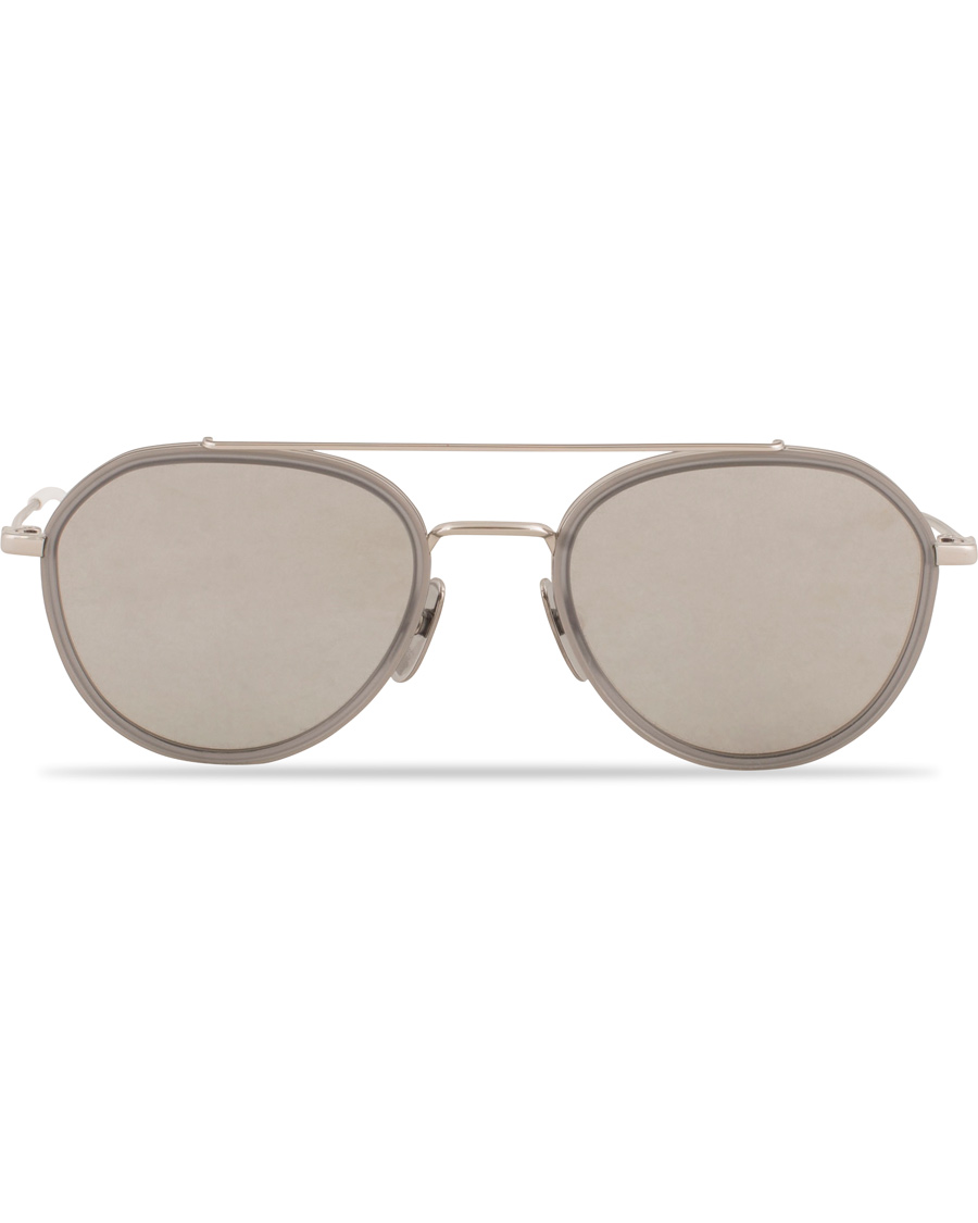 Herre | Thom Browne TB-801 Sunglasses Shiny Silver/Dark Grey | Thom Browne | TB-801 Sunglasses Shiny Silver/Dark Grey