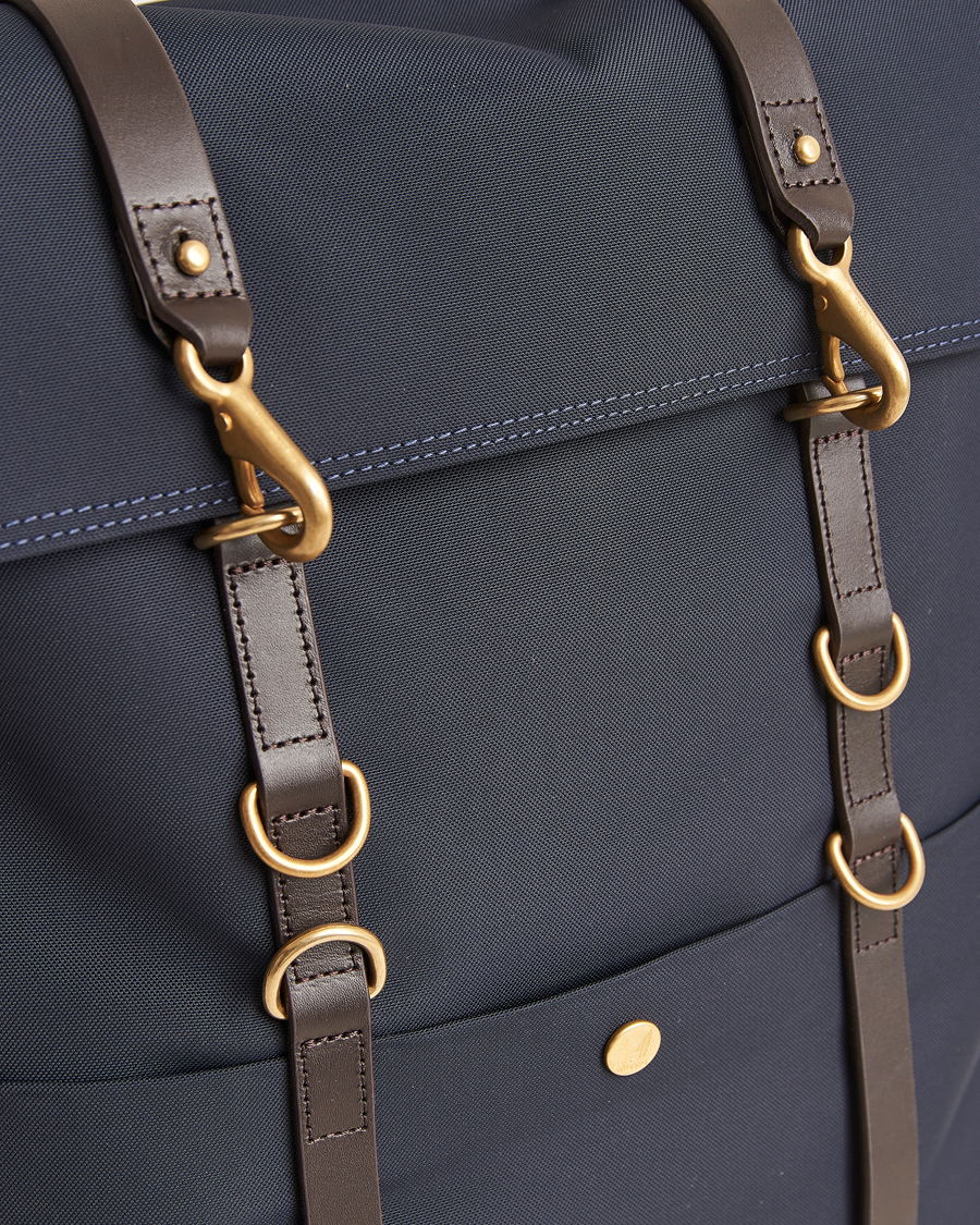Herre | Vesker | Mismo | M/S Nylon Backpack Navy/Dark Brown