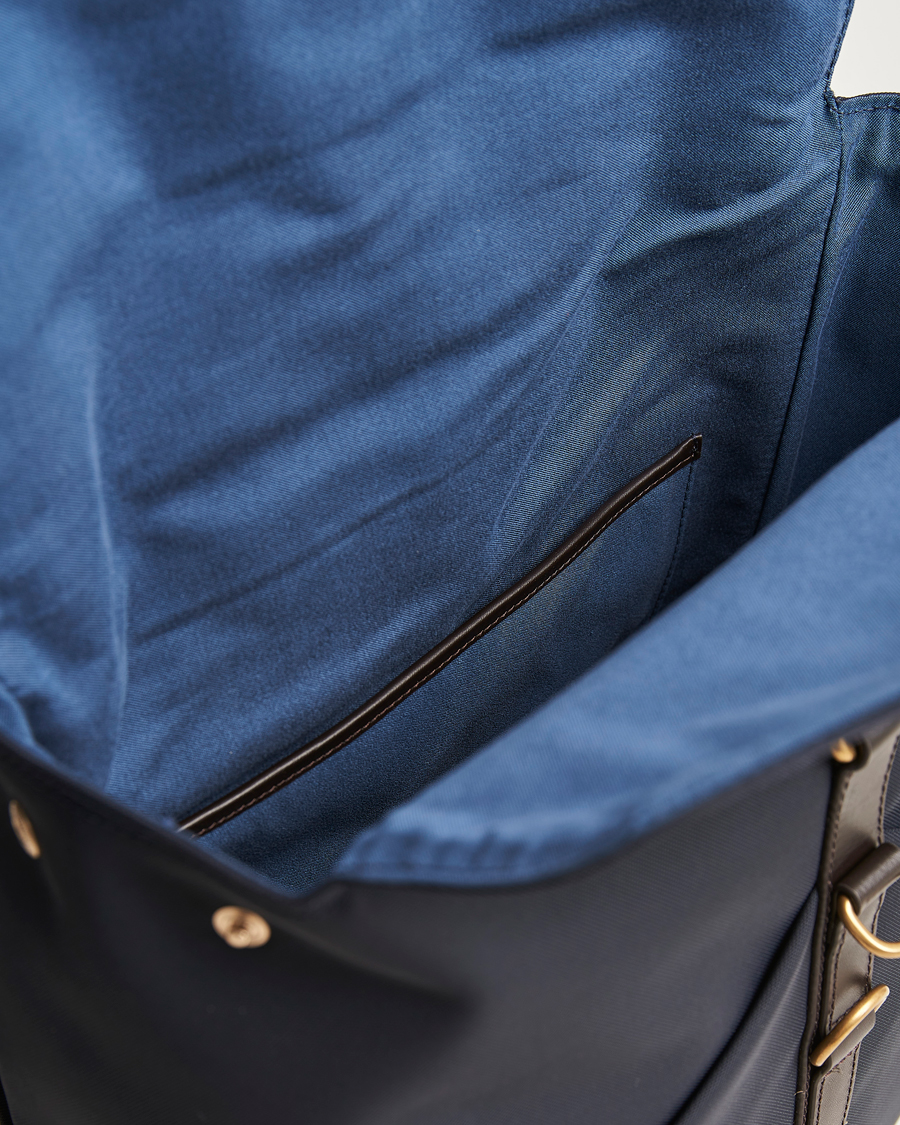 Herre | Vesker | Mismo | M/S Nylon Backpack Navy/Dark Brown
