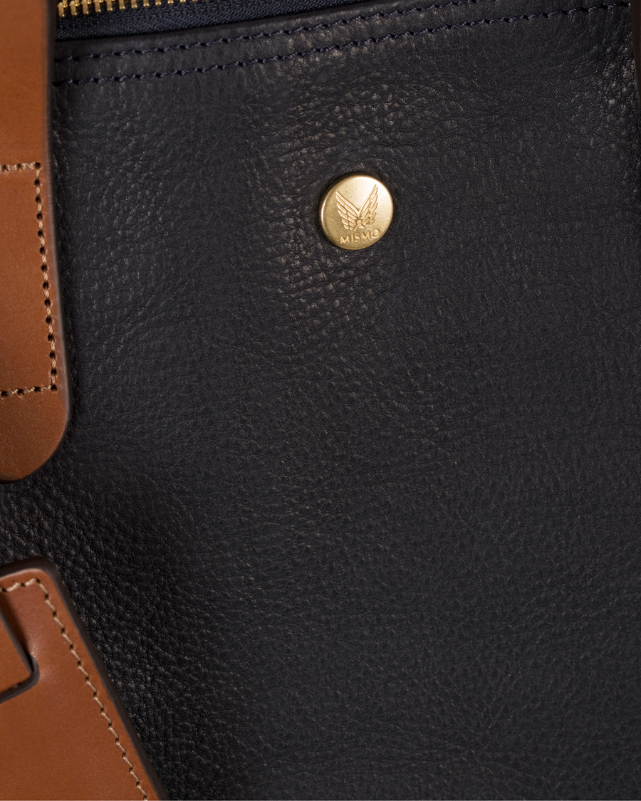 Herre | Mismo Leather Shopper Bag Navy/Cuoio | Mismo | Leather Shopper Bag Navy/Cuoio