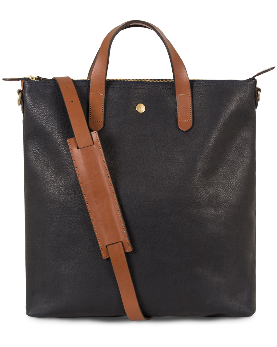 Herre | Mismo Leather Shopper Bag Navy/Cuoio | Mismo | Leather Shopper Bag Navy/Cuoio