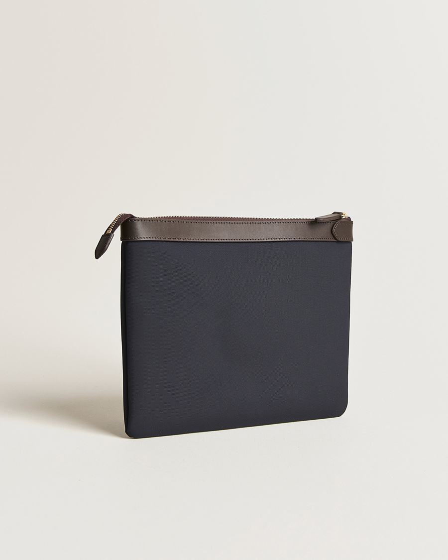 Herre | Mismo M/S Nylon Pouch Large Navy/Dark Brown | Mismo | M/S Nylon Pouch Large Navy/Dark Brown