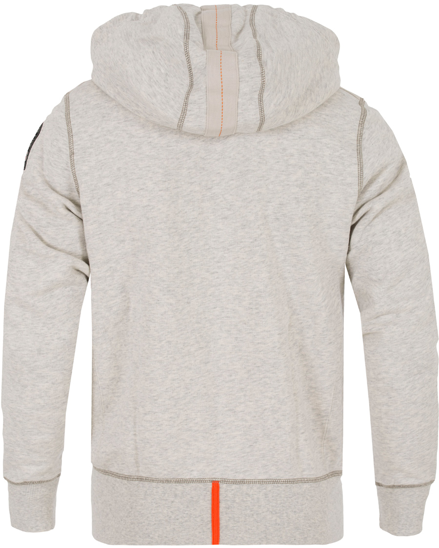 Herre | Gensere | Parajumpers | Charlie Active Fleece Hoodie White Melange Slub