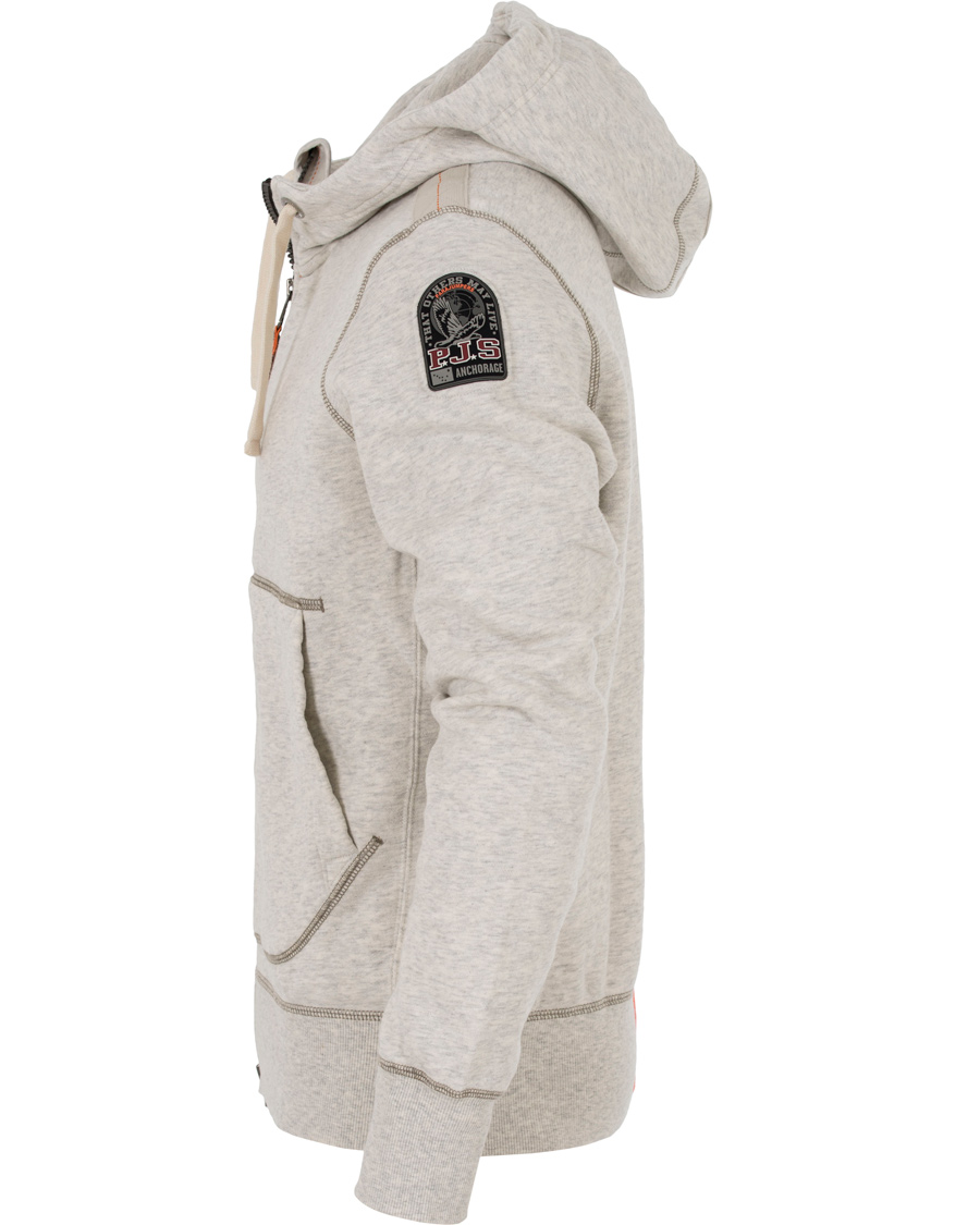 Herre | Gensere | Parajumpers | Charlie Active Fleece Hoodie White Melange Slub