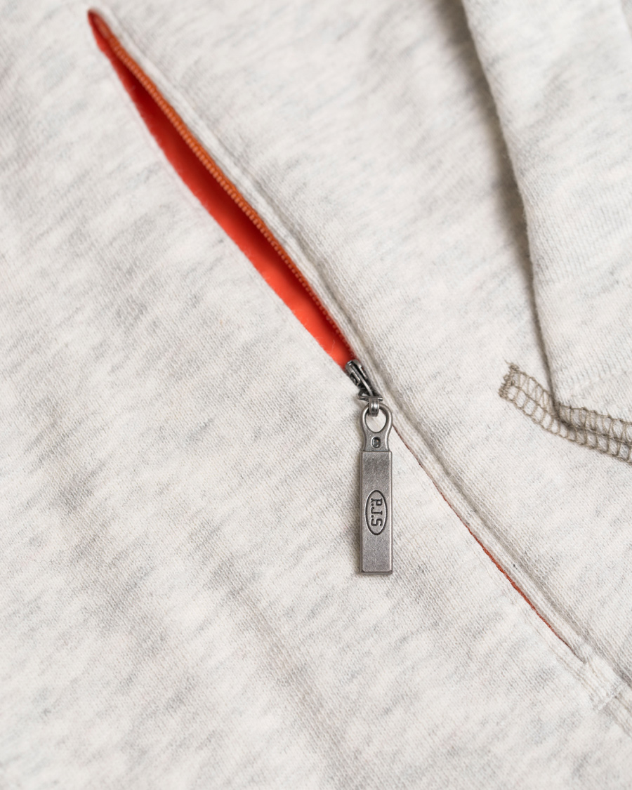 Herre | Gensere | Parajumpers | Charlie Active Fleece Hoodie White Melange Slub
