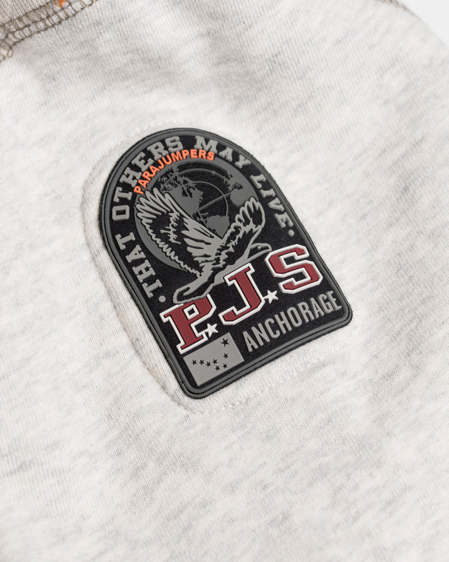Herre | Gensere | Parajumpers | Charlie Active Fleece Hoodie White Melange Slub
