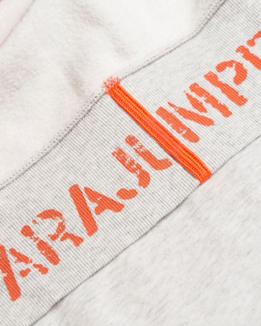 Herre | Gensere | Parajumpers | Charlie Active Fleece Hoodie White Melange Slub