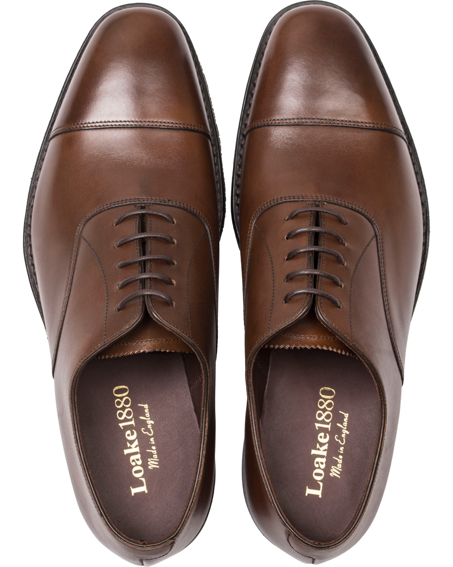 Herre | Loake 1880 Aldwych Oxford Single Danite Dark Brown Calf | Loake 1880 | Aldwych Oxford Single Danite Dark Brown Calf