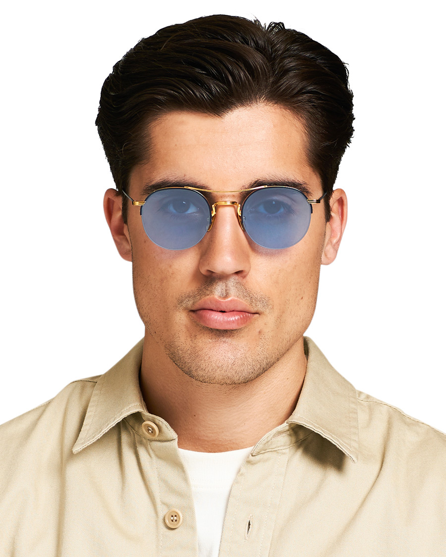 Herre | Thom Browne TB-903 Sunglasses 18 Carat Gold/Navy | Thom Browne | TB-903 Sunglasses 18 Carat Gold/Navy