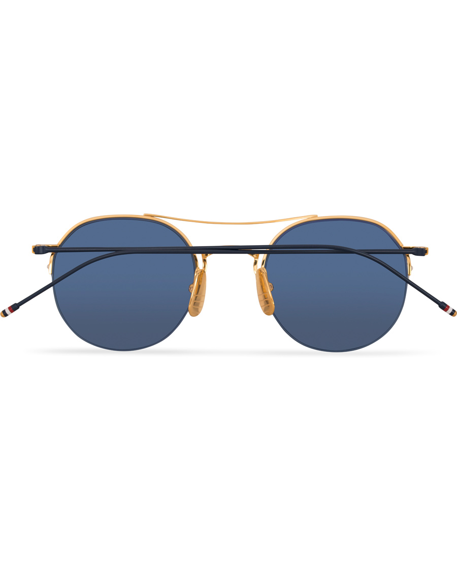 Herre | Thom Browne TB-903 Sunglasses 18 Carat Gold/Navy | Thom Browne | TB-903 Sunglasses 18 Carat Gold/Navy