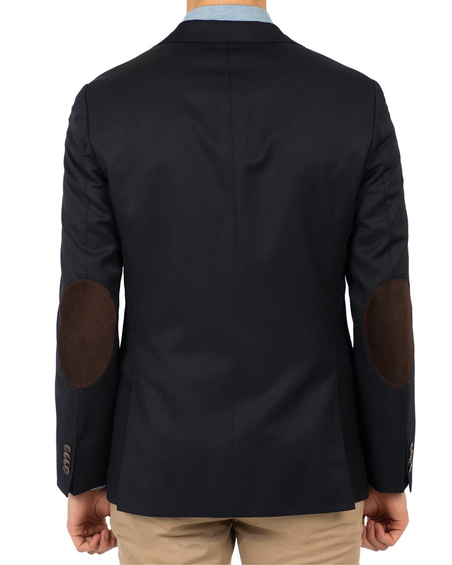 Herre | Dressjakker | Oscar Jacobson | Falke Elbow Patch Club Blazer Navy