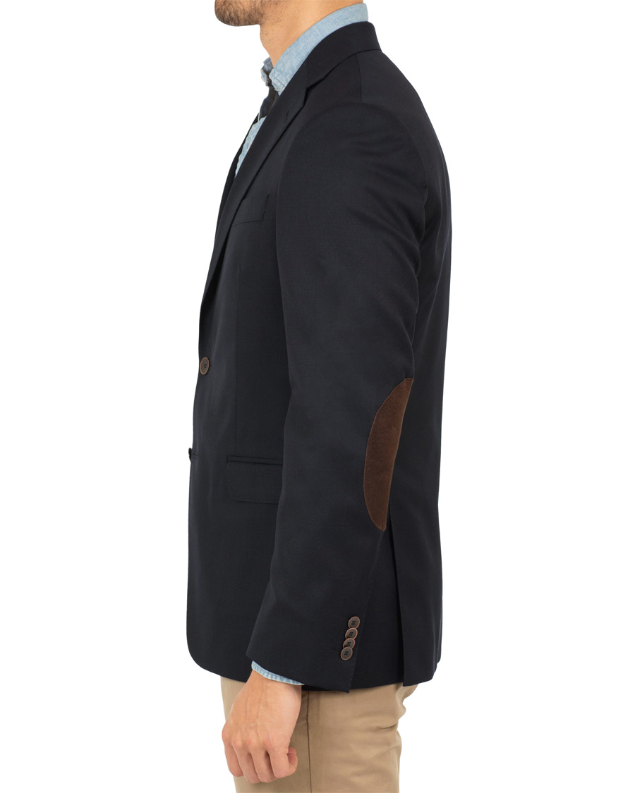 Herre | Dressjakker | Oscar Jacobson | Falke Elbow Patch Club Blazer Navy