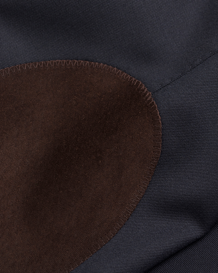 Herre | Dressjakker | Oscar Jacobson | Falke Elbow Patch Club Blazer Navy