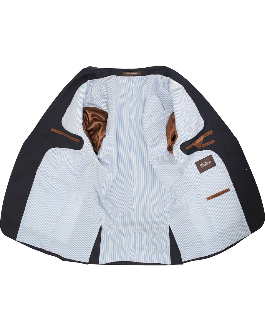 Herre | Dressjakker | Oscar Jacobson | Falke Elbow Patch Club Blazer Navy