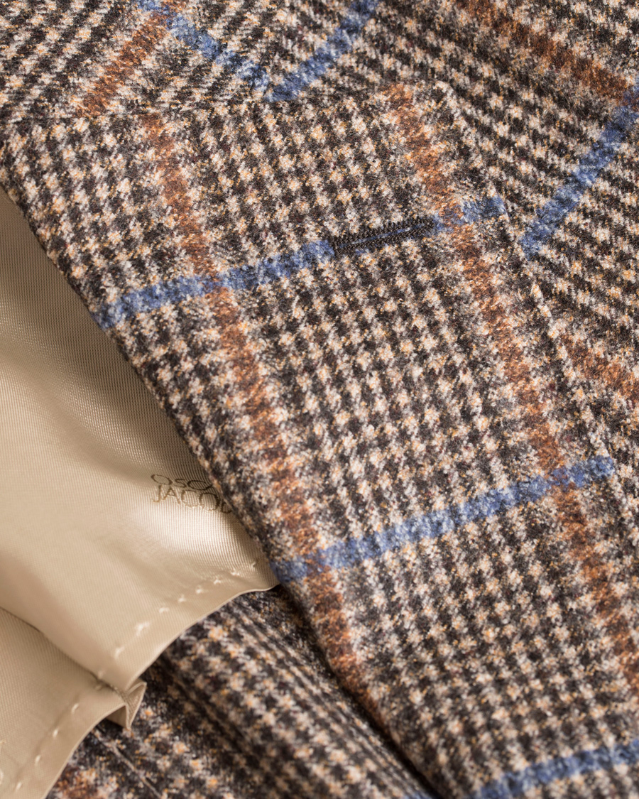Herre | Dressjakker | Oscar Jacobson | Epic Check Fratelli Tallia Di Delfino Blazer Brown