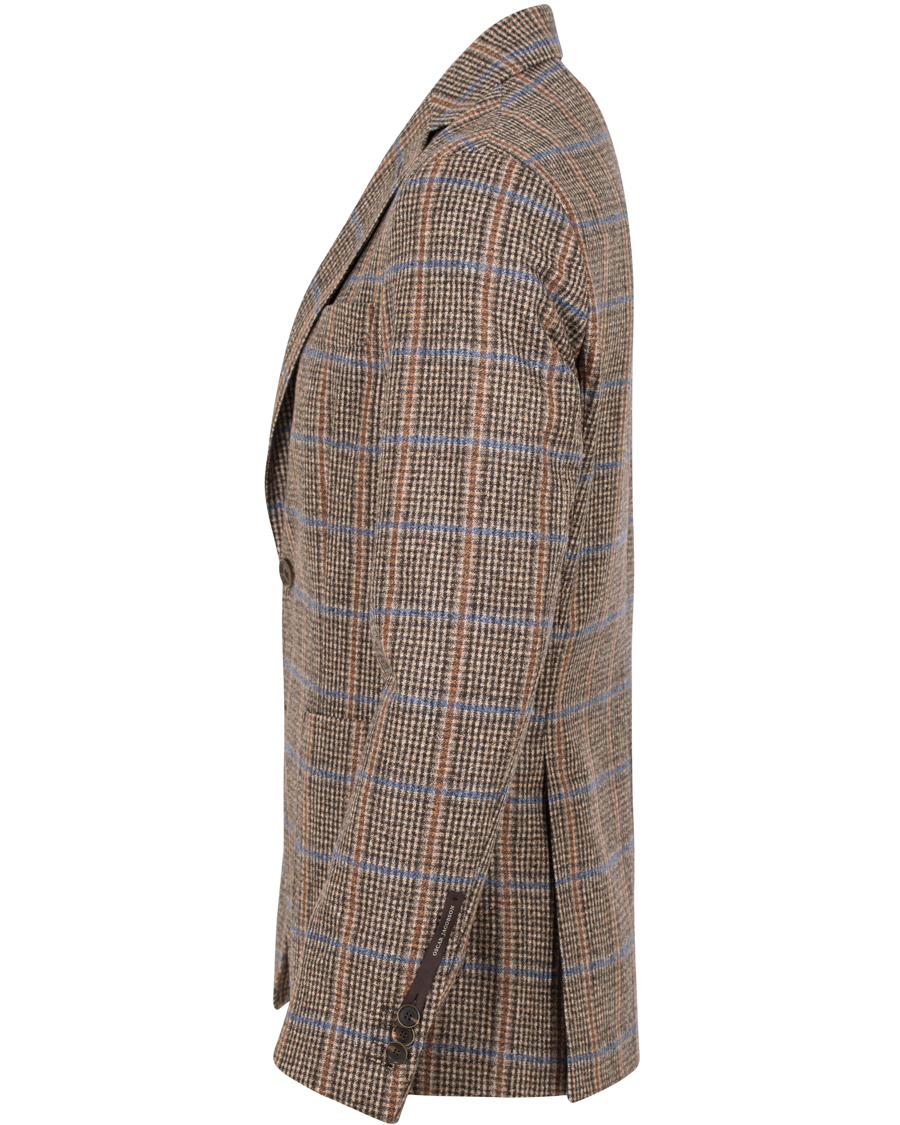 Herre | Dressjakker | Oscar Jacobson | Epic Check Fratelli Tallia Di Delfino Blazer Brown