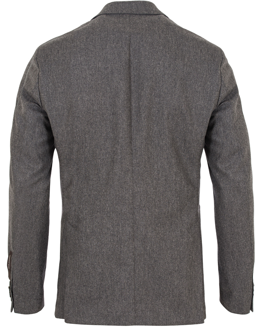 Herre | Dressjakker | Oscar Jacobson | Einar Flannel Blazer Dark Grey