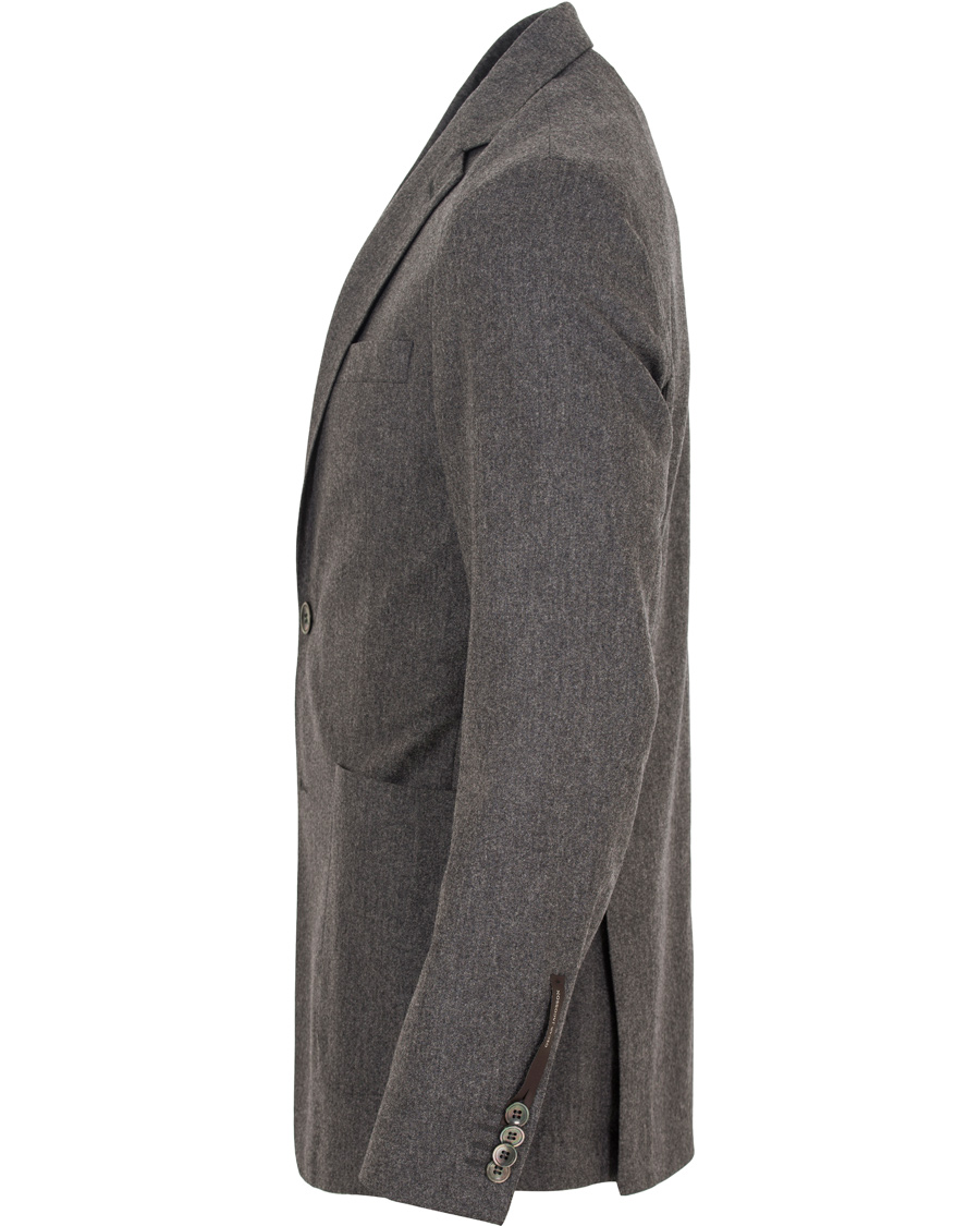 Herre | Dressjakker | Oscar Jacobson | Einar Flannel Blazer Dark Grey