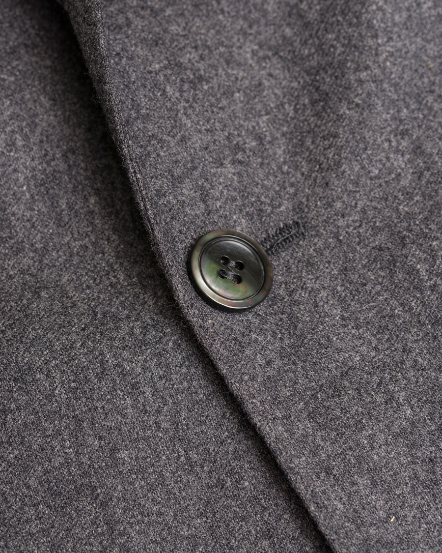 Herre | Dressjakker | Oscar Jacobson | Einar Flannel Blazer Dark Grey