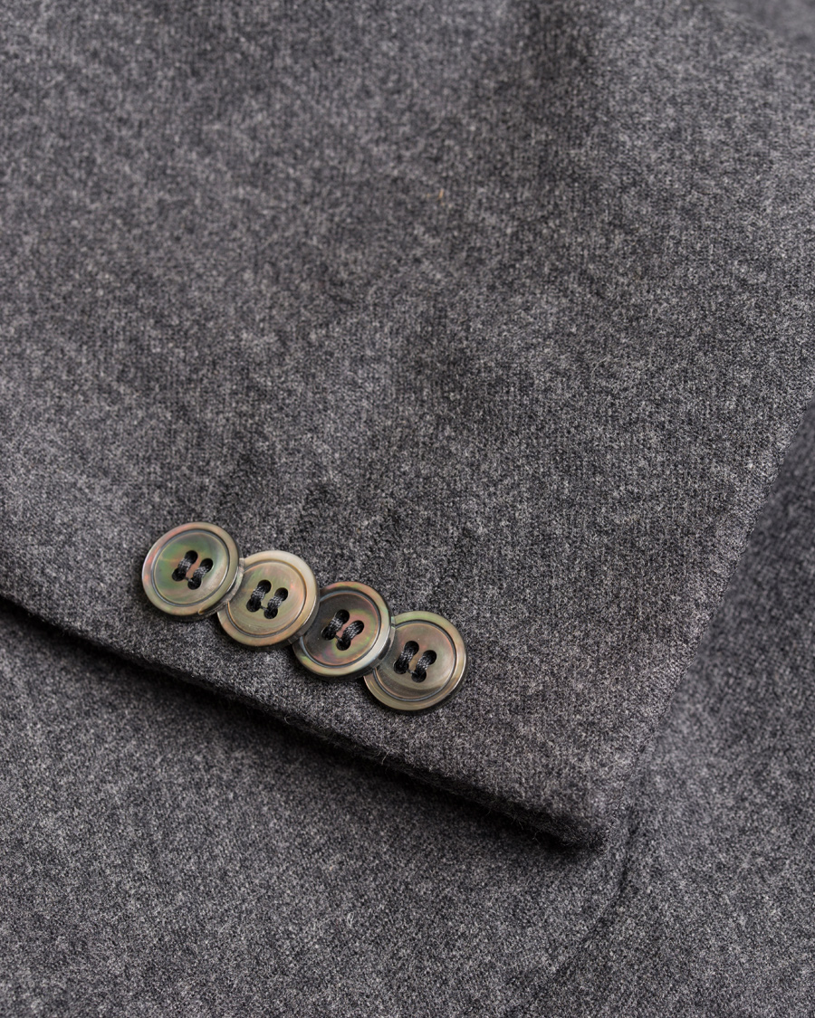 Herre | Dressjakker | Oscar Jacobson | Einar Flannel Blazer Dark Grey