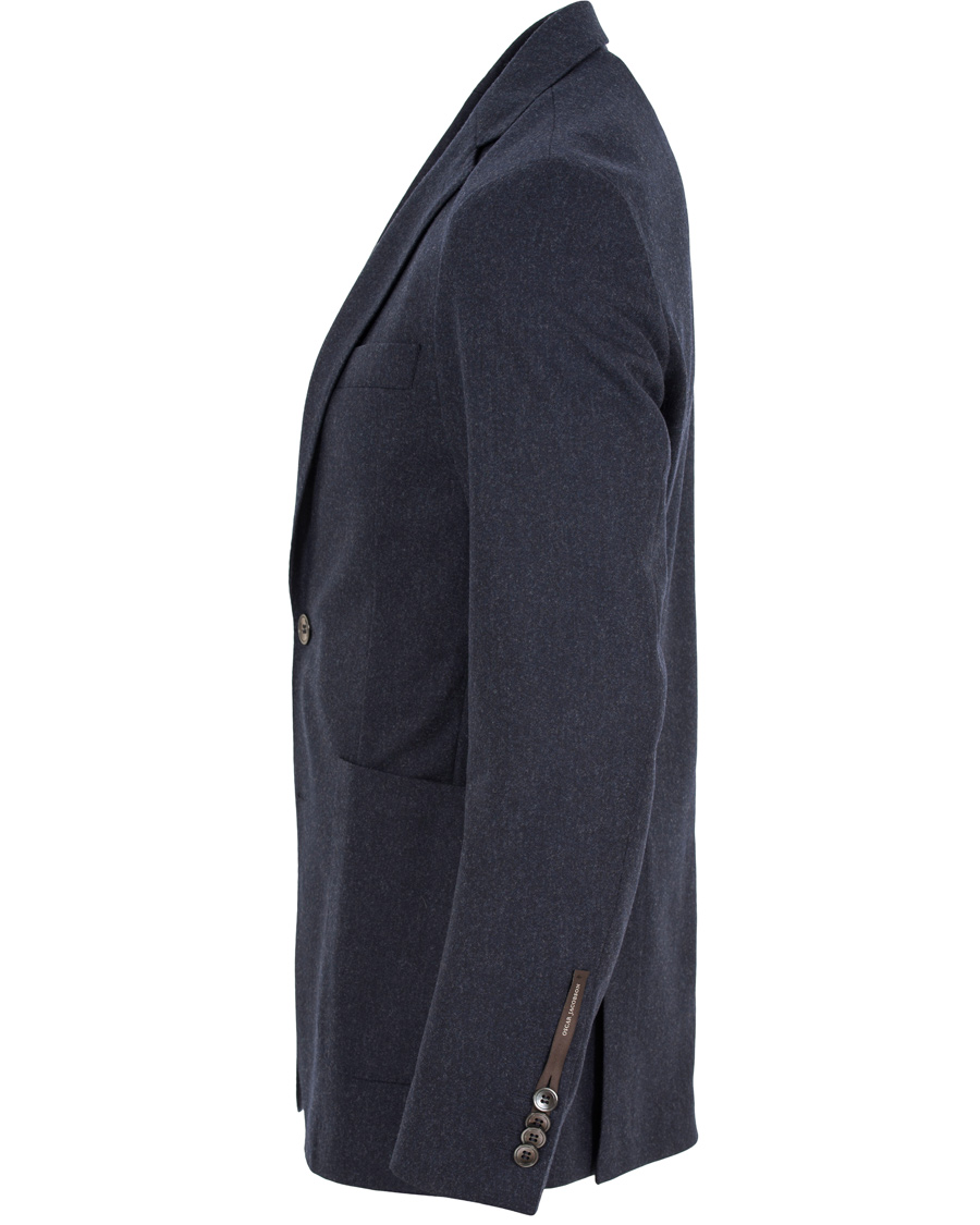 Herre | Dressjakker | Oscar Jacobson | Einar Flannel Blazer Navy