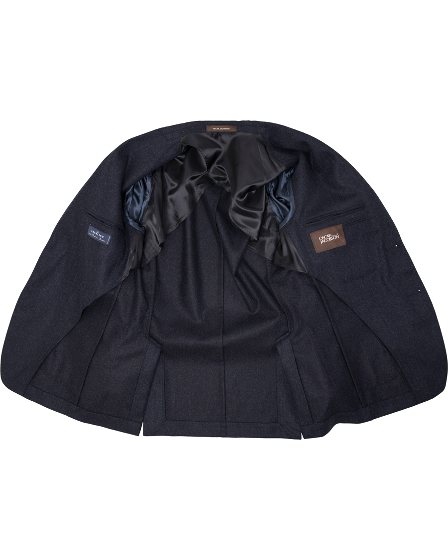Herre | Dressjakker | Oscar Jacobson | Einar Flannel Blazer Navy