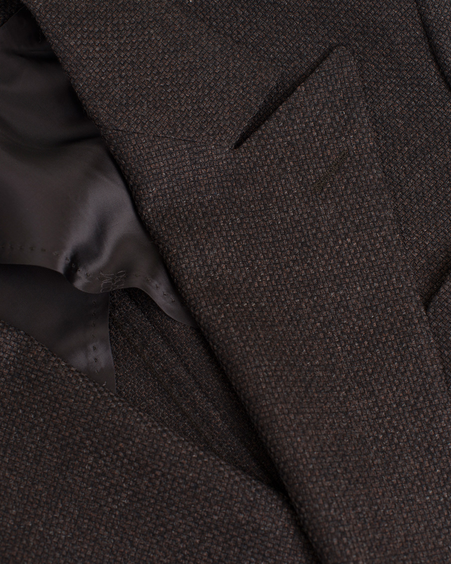 Herre | Dressjakker | Oscar Jacobson | Erik Double Breasted Super 120's Blazer Dark Brown