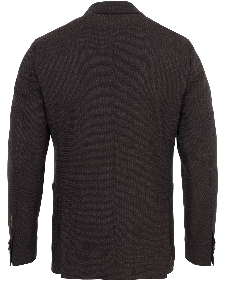 Herre | Dressjakker | Oscar Jacobson | Erik Double Breasted Super 120's Blazer Dark Brown