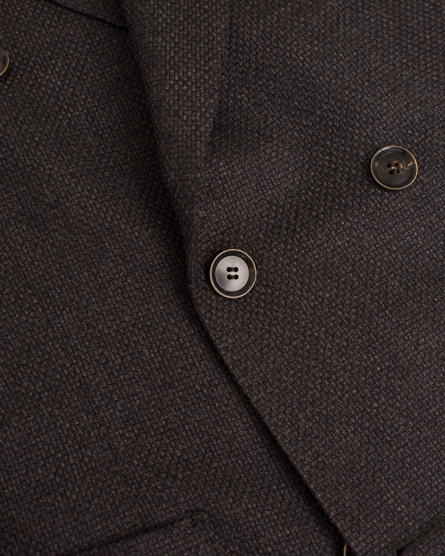 Herre | Dressjakker | Oscar Jacobson | Erik Double Breasted Super 120's Blazer Dark Brown