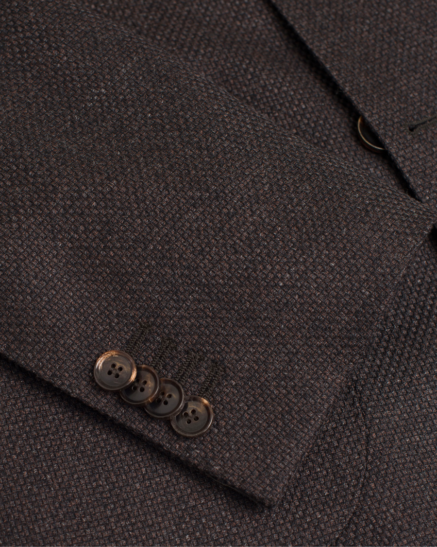 Herre | Dressjakker | Oscar Jacobson | Erik Double Breasted Super 120's Blazer Dark Brown