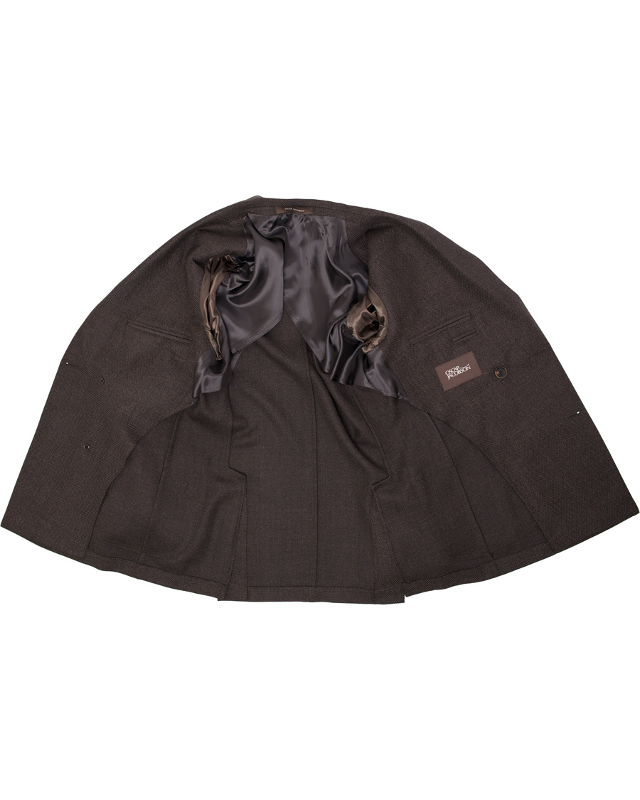 Herre | Dressjakker | Oscar Jacobson | Erik Double Breasted Super 120's Blazer Dark Brown