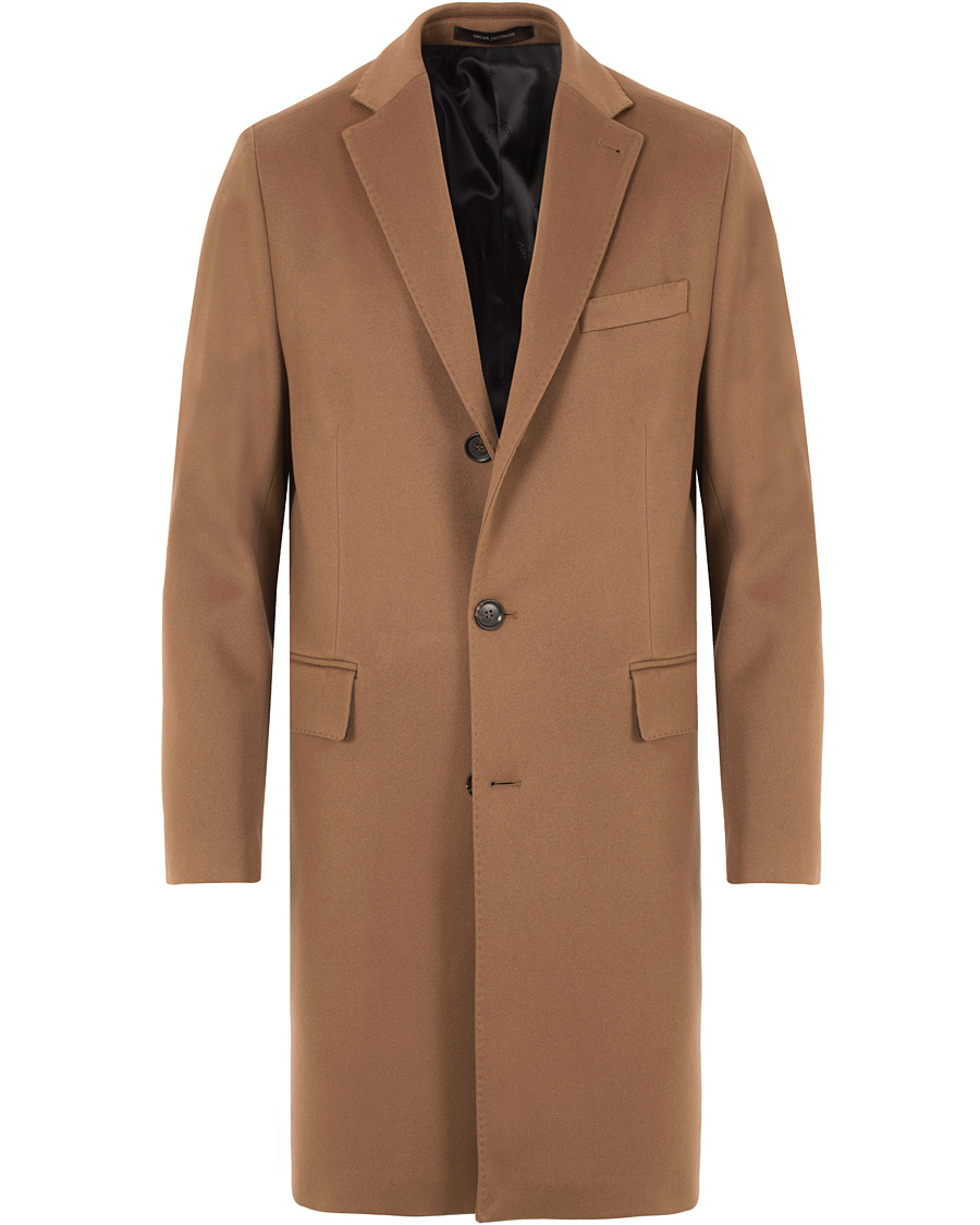 Herre | Jakker | Oscar Jacobson | Savile Row Loro Piana Storm System Coat Dark Brown