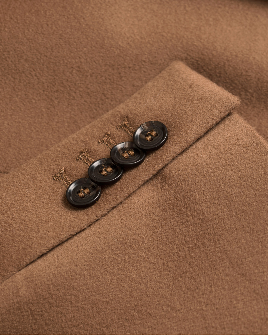 Herre | Jakker | Oscar Jacobson | Savile Row Loro Piana Storm System Coat Dark Brown