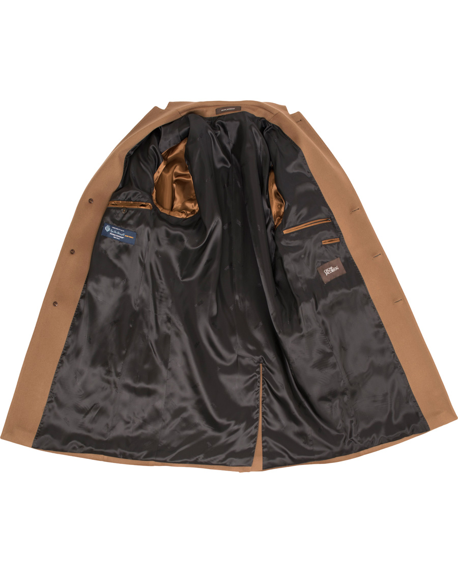 Herre | Jakker | Oscar Jacobson | Savile Row Loro Piana Storm System Coat Dark Brown