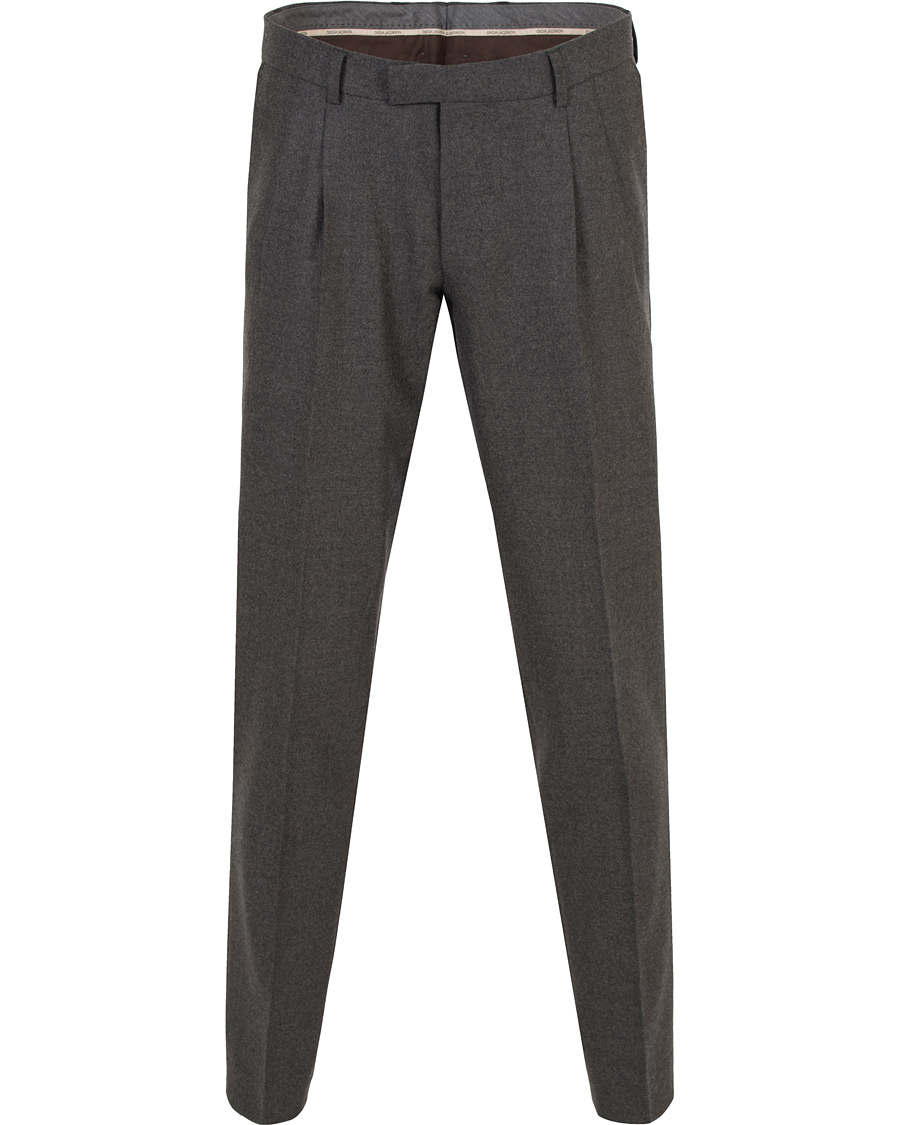 Herre | Bukser | Oscar Jacobson | David Double Plated Trousers Dark Grey