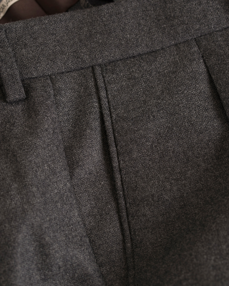 Herre | Bukser | Oscar Jacobson | David Double Plated Trousers Dark Grey