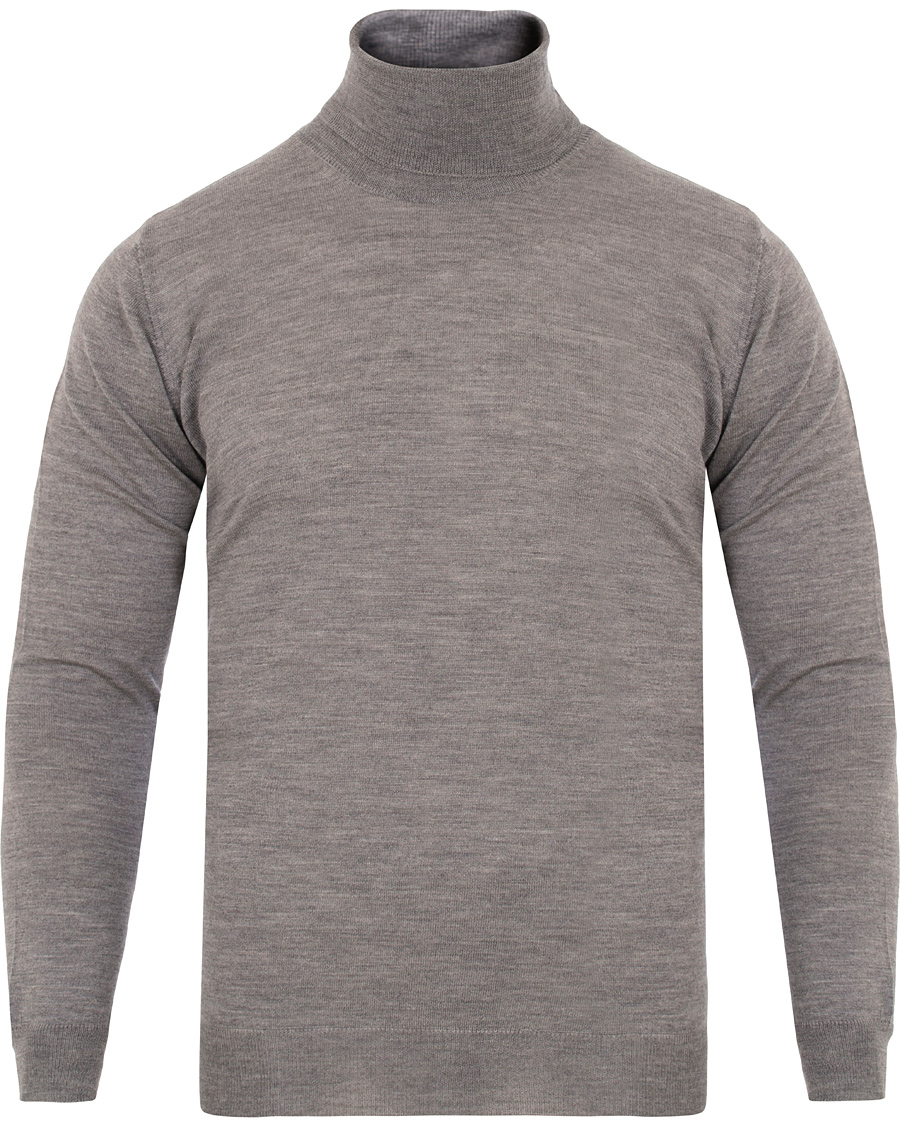 Herre | Gensere | Oscar Jacobson | Cole Extra Fine Merino Polo Grey