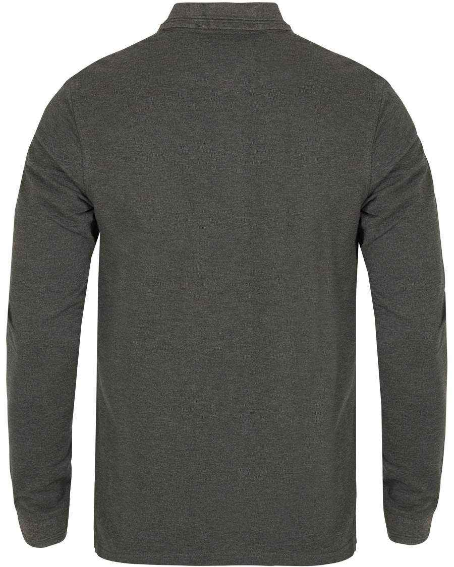 Herre | Gensere | Lyle & Scott London Collection | Long Sleeve Pima Cotton Polo Charcoal Marl