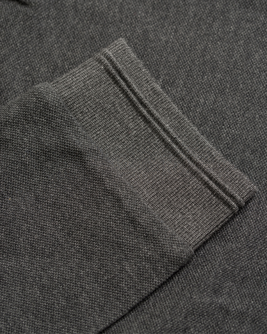 Herre | Gensere | Lyle & Scott London Collection | Long Sleeve Pima Cotton Polo Charcoal Marl