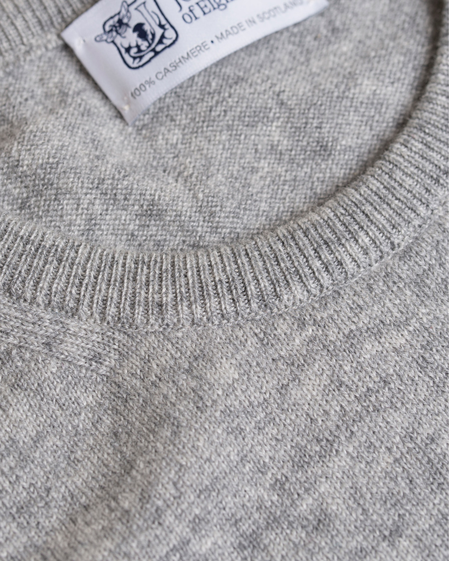 Herre | Gensere | Johnstons of Elgin | Cashmere Crew Neck Light Grey