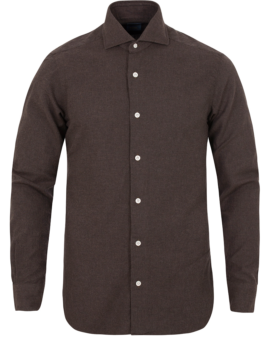 Herre | Skjorter | Barba Napoli | Dandylife Flannel Slim Fit Shirt Brown