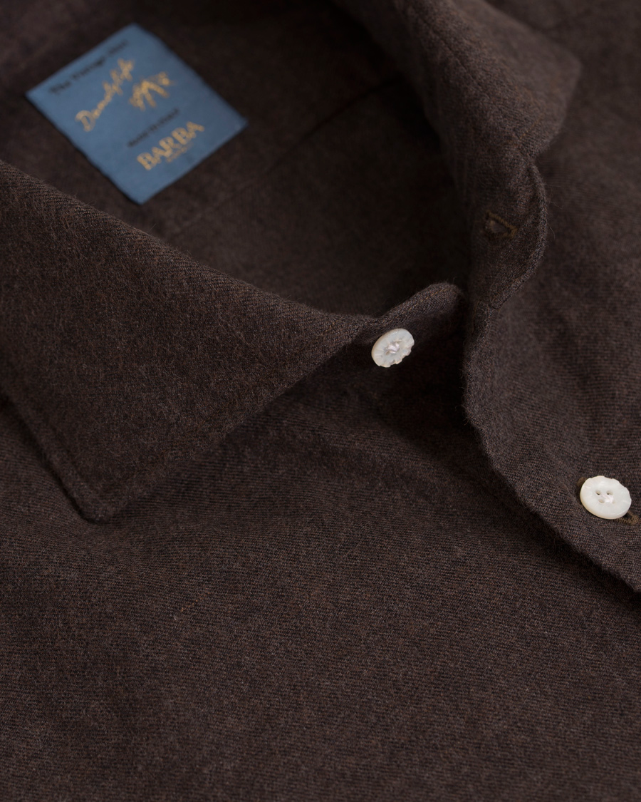 Herre | Skjorter | Barba Napoli | Dandylife Flannel Slim Fit Shirt Brown