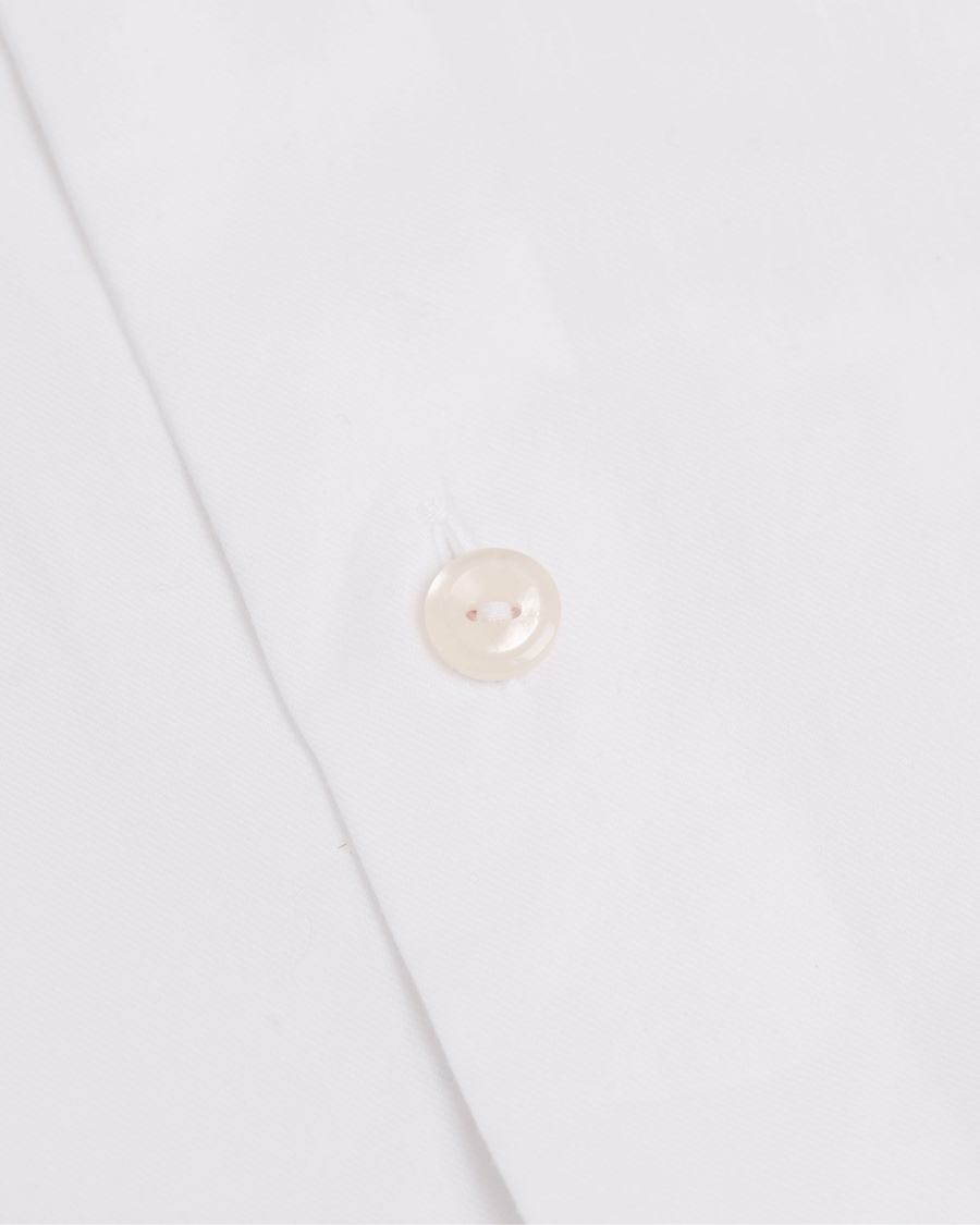 Herre | Skjorter | Eton | Slim Fit Green Ribbon Flannel Shirt White