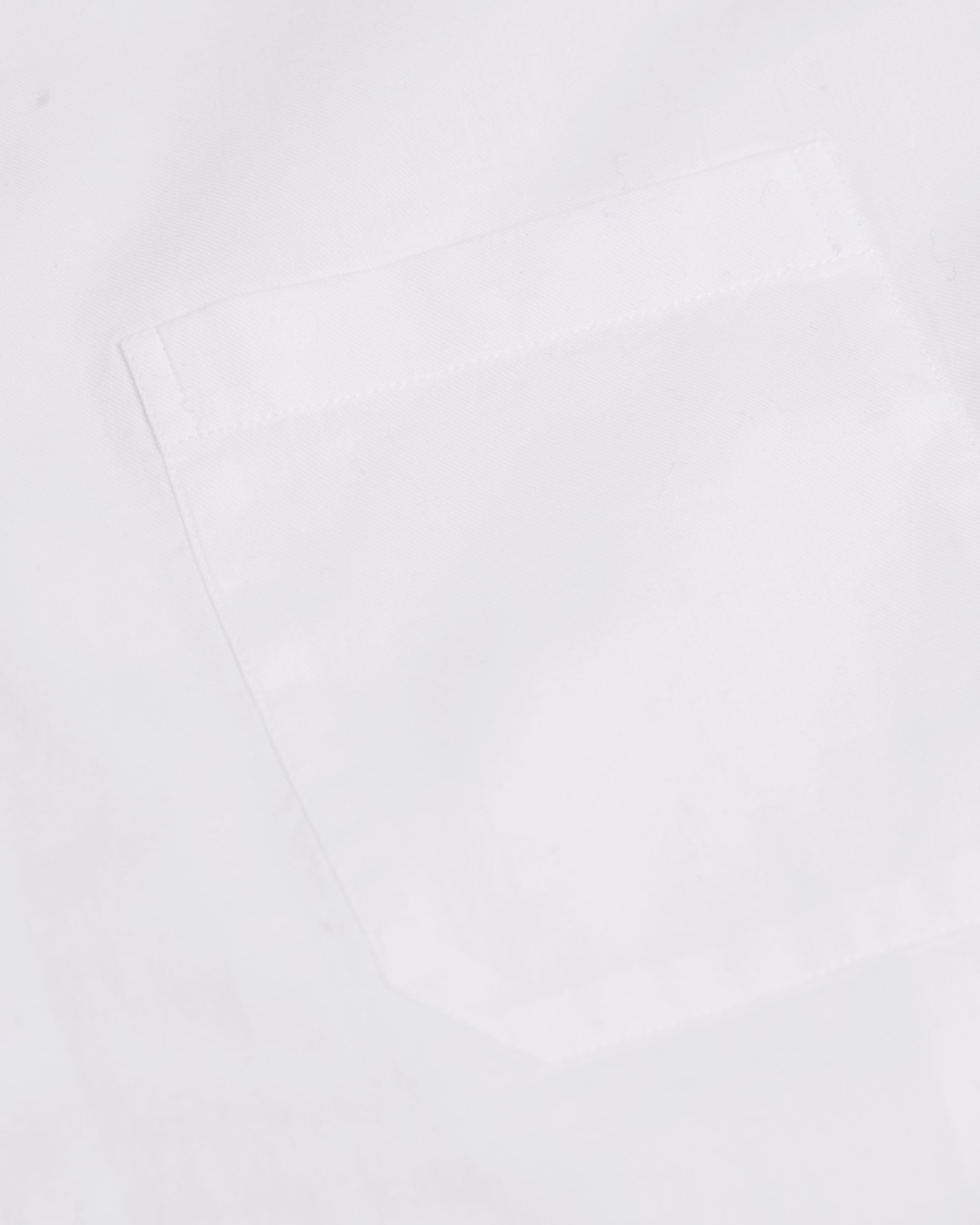 Herre | Skjorter | Eton | Slim Fit Green Ribbon Flannel Shirt White