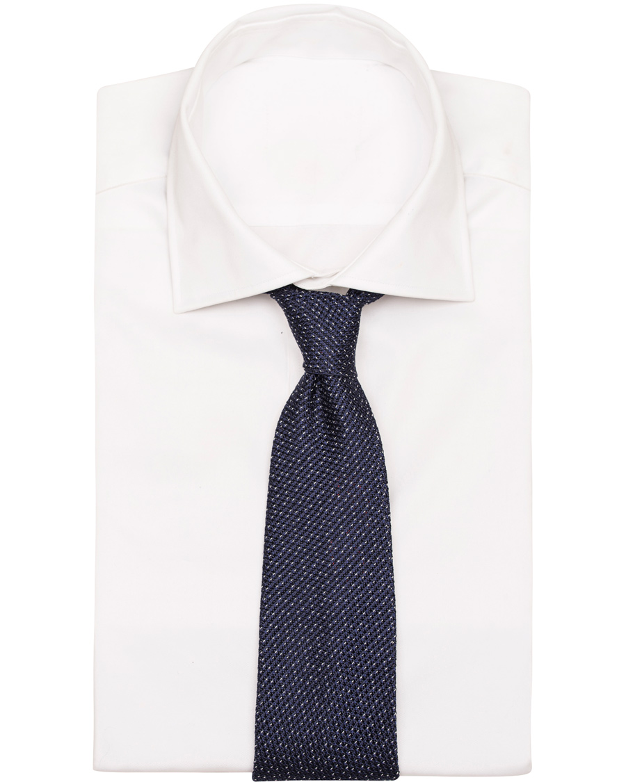 Herre | Eton Grenadine Untipped 8cm Tie Blue | Eton | Grenadine Untipped 8cm Tie Blue