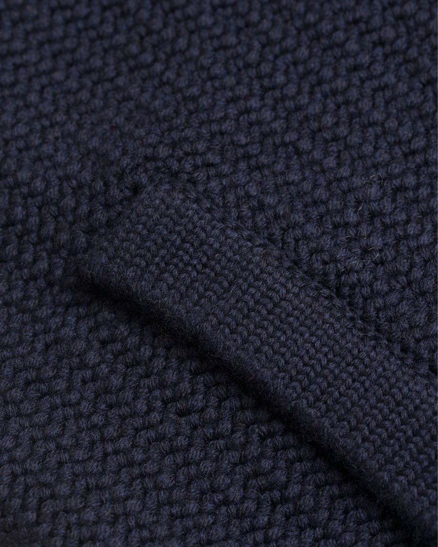 Herre | Gensere | Zanone | Wool Button Cardigan Navy