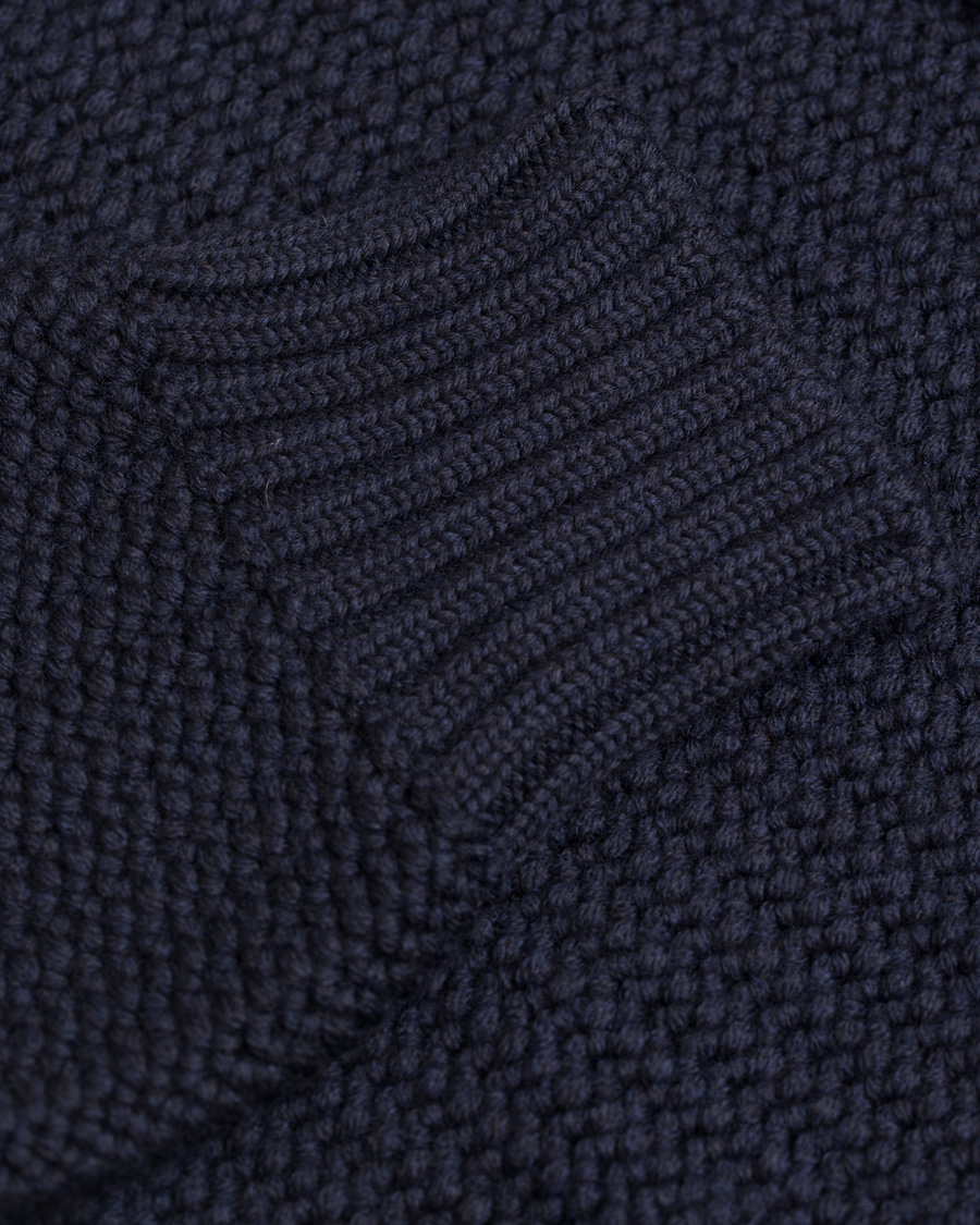 Herre | Gensere | Zanone | Wool Button Cardigan Navy