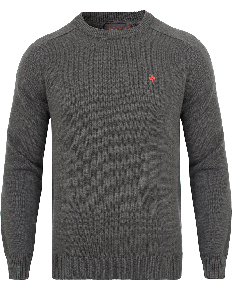 Herre | Gensere | Morris | Lily Cotton Knit Oneck Dark Grey