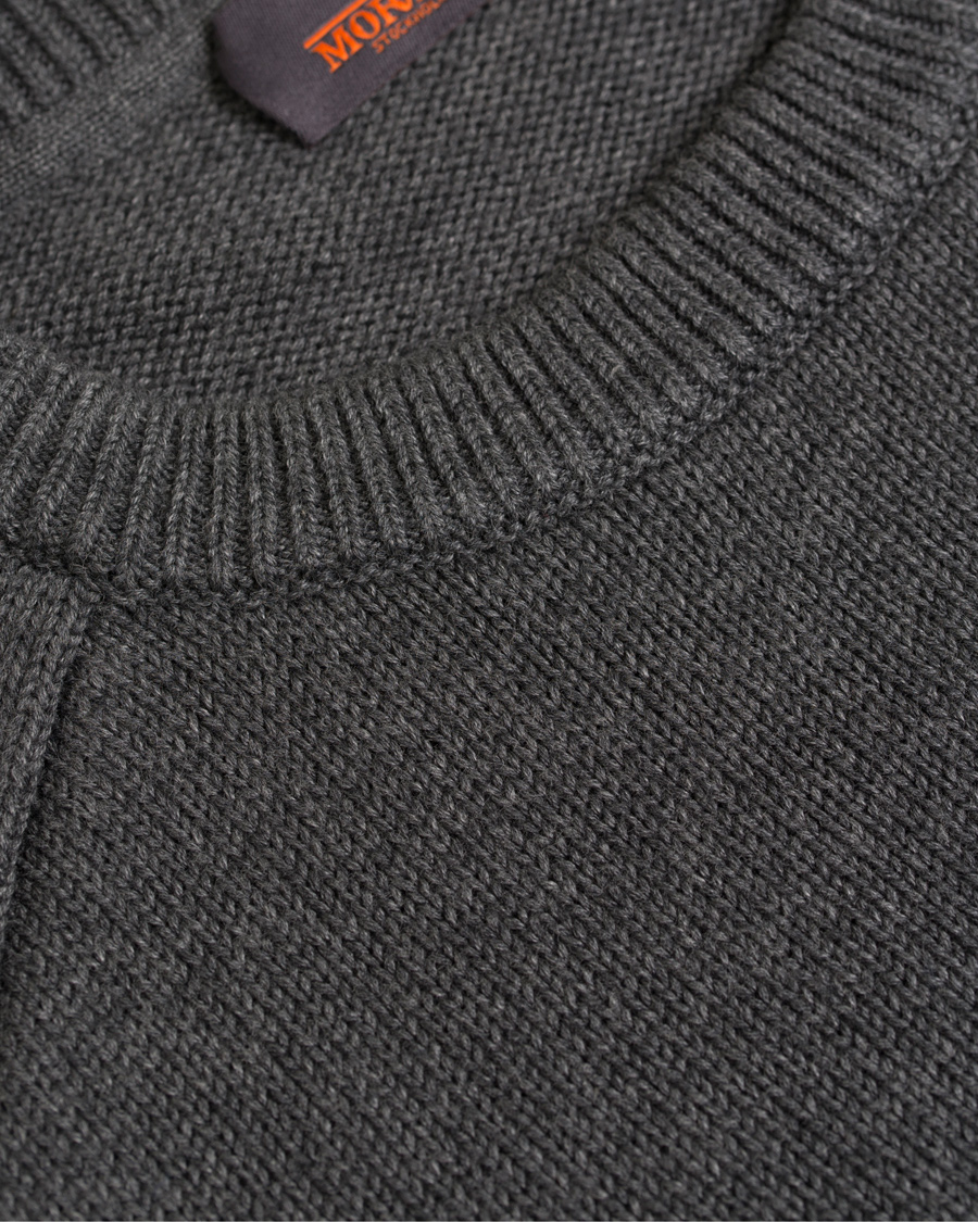 Herre | Gensere | Morris | Lily Cotton Knit Oneck Dark Grey