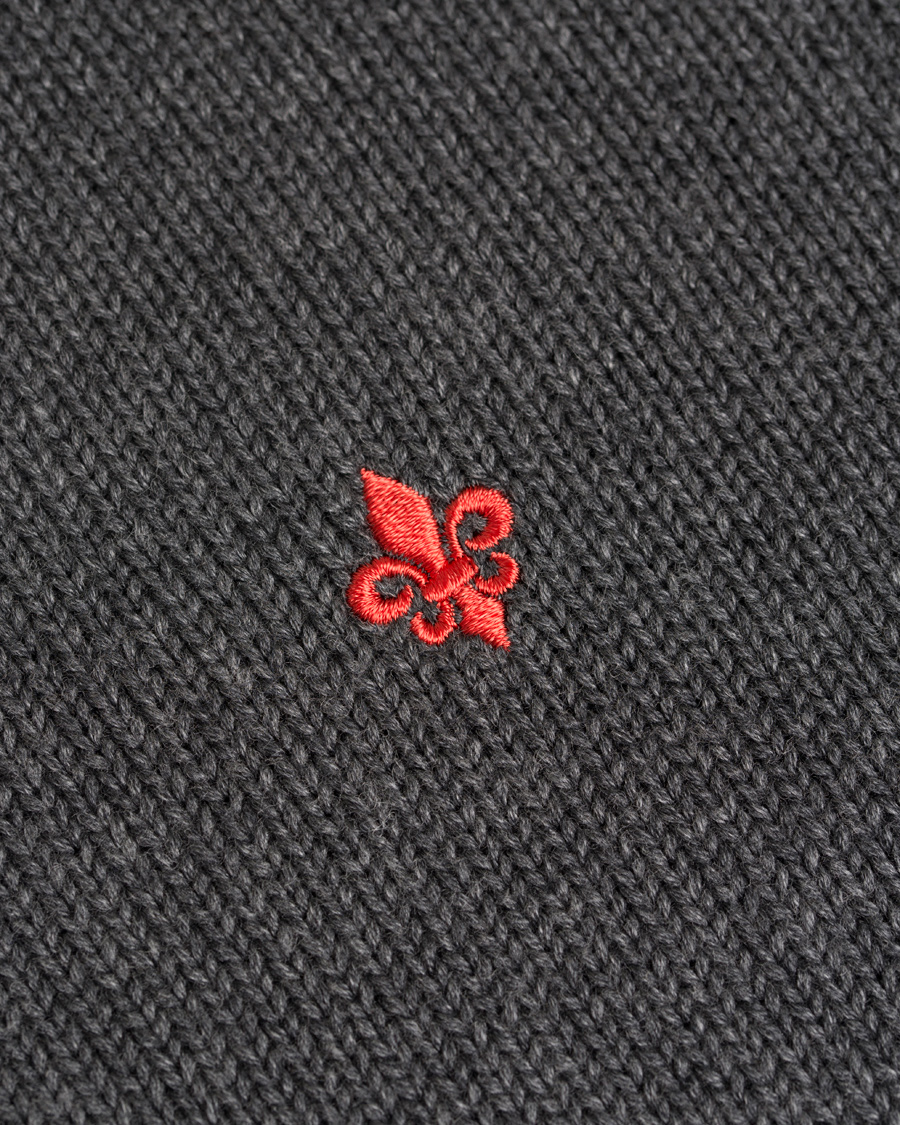 Herre | Gensere | Morris | Lily Cotton Knit Oneck Dark Grey